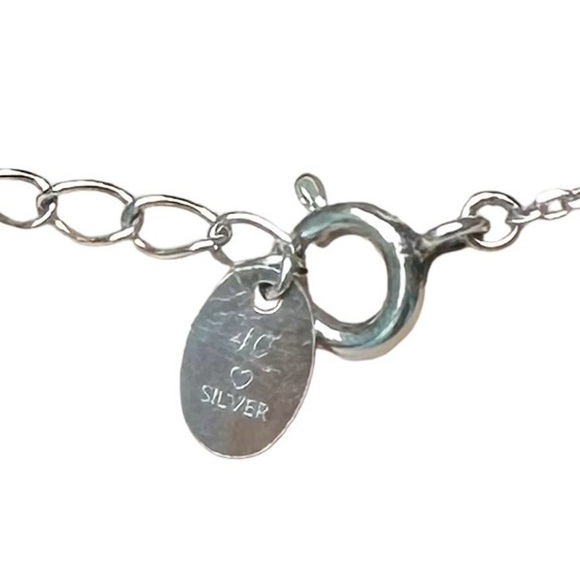 Sterling Silver & 4C Diamond Tear Drop Necklace & Pendant - Picture 8 of 8